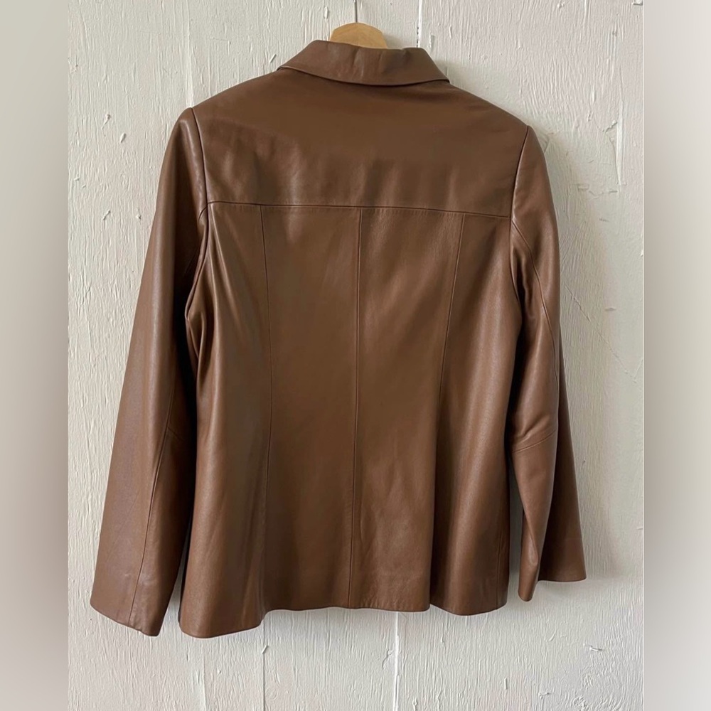 Pendleton Women's 100% Leather Jacket Soft Brown … - image 3